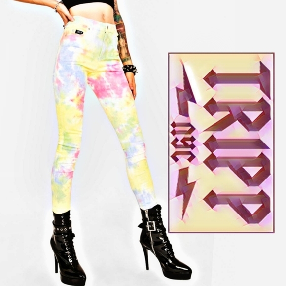 TRIPP NYC Tie-Dye Festival Pants | Skinny | Size 27 & 28 | NWT - Picture 12 of 16